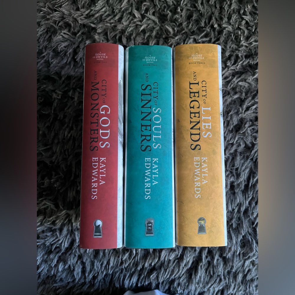 House of Devils books 1-3 by Kayla Edwards - OOP Indie Hardcover Books